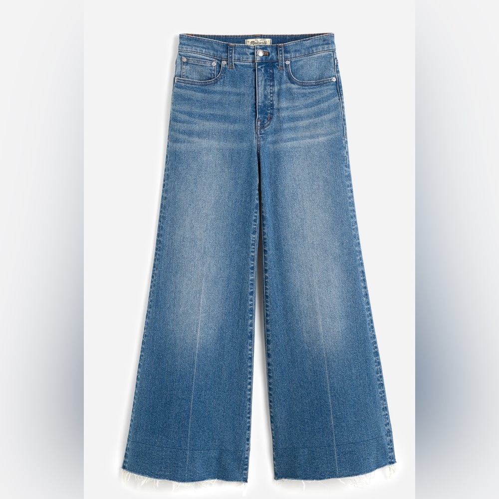 Madewell Flare Wide-Leg Cropped Jeans Size 33